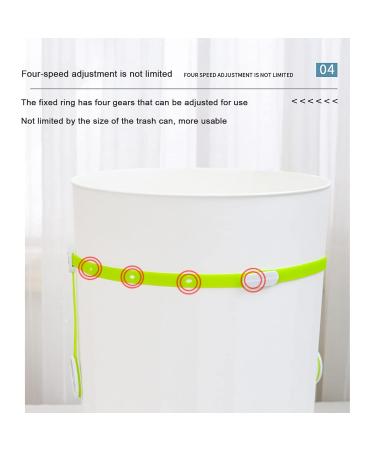 4pcs Magnetic Trash Bag Clips Adjustable Kitchen Garbage Rubber Band The Strong Magnetic Buckle Ensures The Trash Can Liner Stays in Place with All Types of Trash Cans and Garbage Bags - Buy Online on SooperMarket.com