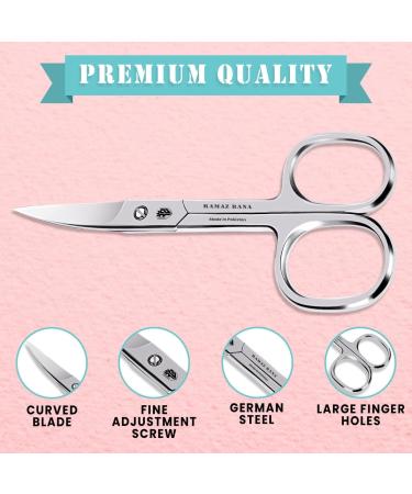 Professional Nail Scissors - Extra Fine Stainless Steel Smoke Shears with Leather Case for Toenails & Fingernails - Buy Online on SooperMarket.com
