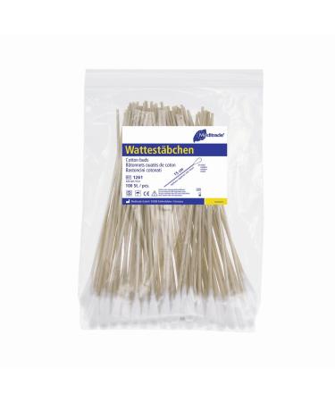 1000 cotton swabs - medium head - non-sterile - 15 cm long - wooden handle