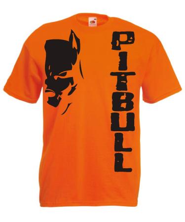 Generico t-Shirt Pitbull Fight Dog Kickboxing Boxing Gift Idea 12 Colors also for Children XXL Orange