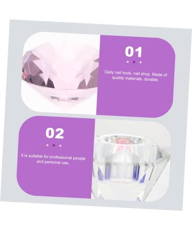 FRCOLOR 6 pcs nail art crystal cup dappen dish with lid glass nail dish glass containers with lids glass container with lid acrylic nail dappen dish Nail Cup White crystal glass dish care 5.5x5.5cmx6pcs Pinkx6pcs - Buy Online on SooperMarket.com