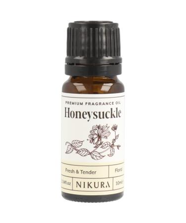 Nikura | Honeysuckle Fragrance Oil - 10ml | Perfect for Soap Making Candle Making Wax Melts Diffuser | Great for use in Bath Bombs Perfume Oil Perfume Scents Potpourri | Vegan & UK Made