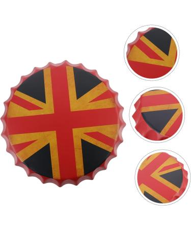 KICHOUSE Beer Cap Pendant USA Flags Vintage Metal Signs Cafe Beer Bar Sign Wall Decoration Household Beer Can 36X36X4CM British Flag Pattern - Buy Online on SooperMarket.com