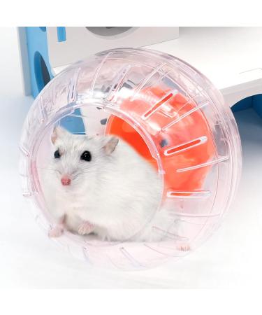 2 Pieces Hamster Ball 12cm Small Animals Dwarf Hamster Ball Transparent Spinning Running Wheel Small Animals Cage Accessories (Red + Yellow) - Buy Online on SooperMarket.com