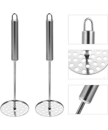Hemoton Carrot Cookware 2pcs Potato Masher Stainless Steel with Fine Mesh Platter Fruit Cooking Tools for Bead Fruits Yams Baby Food (Silver) Garlic Smasher Press - Buy Online on SooperMarket.com