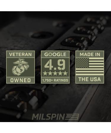 Milspin CNC Engraved Slide Back Plate for Glock Gen 1-5 | Blacked Out American Flag | Glock Accessories | Made in USA - Buy Online on SooperMarket.com