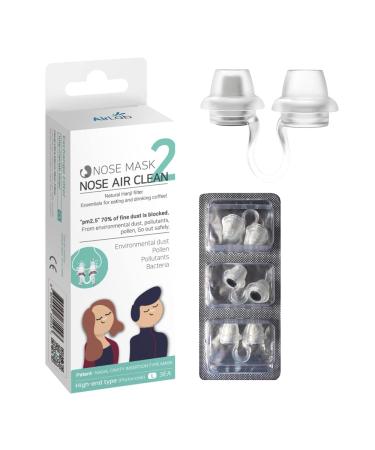Nose mask nose Air Clean nose filter reusable breathable nose plug air filtration for dust pollution blocked cold air (large high-end type 3ea) 1 count (pack of 1) high-end type 3ea