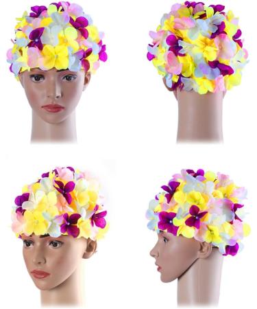 Didiseaon Size L Flower Swim Cap for Women - Keep Hair Dry | Hair Accessories - Buy Online on SooperMarket.com