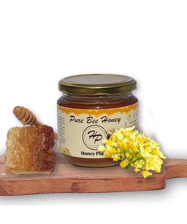 Rapeseed Pure and Raw Honey from ECO/BIO Area Unheated Unpasteraised Unfiltered Mountain Honey harvested in our own Bee Farm (small 500 gram) 500 g (Pack of 1) 500.0