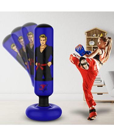 JEELA SPORTS Extendable Punching Bag for Kids 3-12 Years | Inflatable 53-63 inches with Boxing Gloves | Resistant Kids Punching Bag | Burn Off Children's Energy | Perfect Toy Gift for Boys - Buy Online on SooperMarket.com
