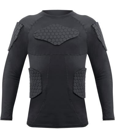 Zicac Men's Compression Padded Shirt - Sports Shock Rash Guard for Soccer Basketball, X-Large - Buy Online on SooperMarket.com