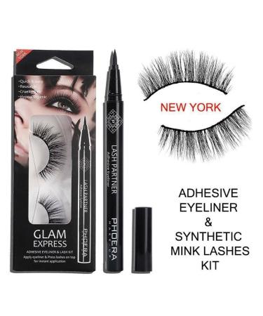 AquaPurity PHOERA 9D Synthetic Mink Lashes & Adhesive Eyeliner Kit | Reusable Waterproof Self-Adhesive Lashes | No Glue Needed - Shop Now - Buy Online on SooperMarket.com
