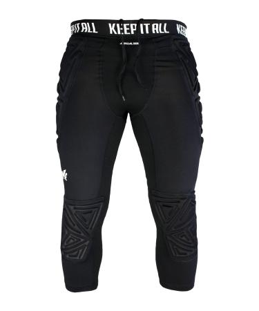 KEEPERsport Football - Teamsport Textile - Goalkeeper Pants 3/4 Underpants PowerPadded L Black