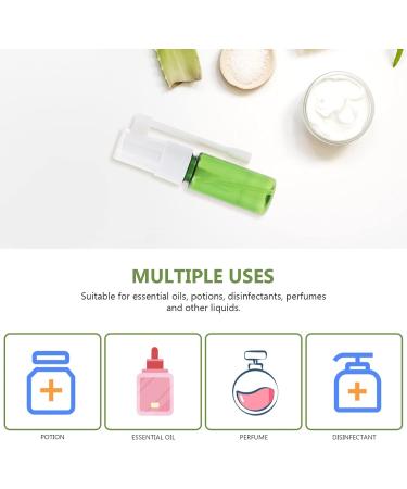 Hemoton 10 Pack Refillable Nasal Spray Bottles 15 ml - Empty Nasal Sprayers for Travel - Green 9x2.4x2.4 cm - Buy Online on SooperMarket.com