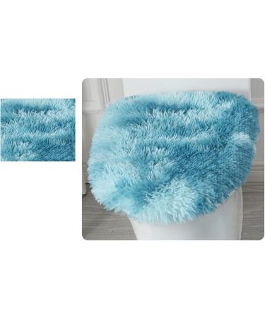 Buy Lifup Non-Slip Shaggy Bathroom Carpet Set - 3-Piece Contour Mat & Tie-Dye Toilet Seat Cover in Blue | Fluffy & Stylish Bath Mats for Luxury Comfort - International Shipping Available - Buy Online on SooperMarket.com