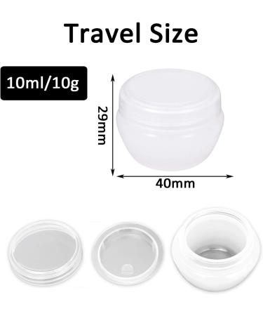 Alledomain 20 Clear Cosmetic Pots 10ml/10g + 3 Refillable Mini Spades - Travel-Friendly Cream Containers | Buy Now! - Buy Online on SooperMarket.com