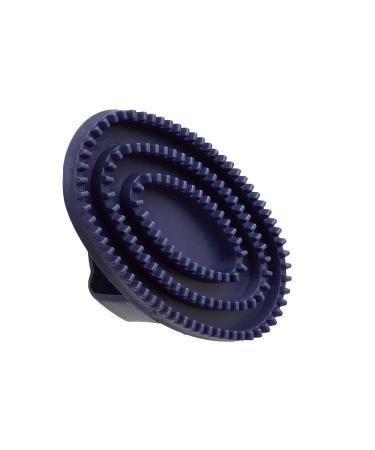 Bitz Rubber Horse Curry Comb (S) (Navy)