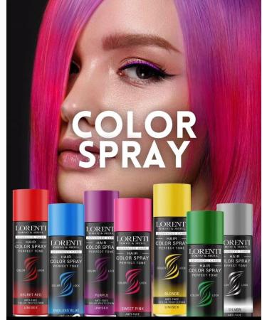 Lorenti Hair Color Spray | Temp Perfect Tone | Anti-Fade Colour Protection | Silver 150 ml - Buy Online on SooperMarket.com