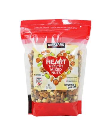 KIRKLAND SIGNATURE Heart Healthy Mixed Nuts, 36 Ounce, 2.25 Pound (Pack of 1)