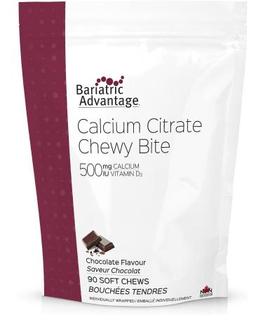 Bariatric Advantage - Calcium Citrate Chewy Bite 500mg - Chocolate Flavored - 90 Soft Chews