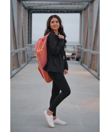 Open Road Goods Organic Yoga Mat Bag | Eco-Friendly Carrier for Extra Wide Mats | Adjustable Carry Strap, Pockets | GOTS Certified 100% Cotton Canvas | Men & Women | Pink Floral - Buy Online on SooperMarket.com
