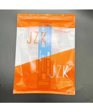 JZK 240x XXXL Clear Half Cover Extra Long Square Nail Tips For Acrylic Extensions No C Curve False Nail Tips Long For Gel And Acrylic Nails 3XL Finger Nail Extension Tips - Buy Online on SooperMarket.com