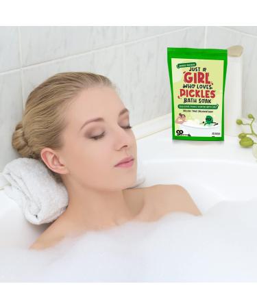 Girl Who Loves Pickles Bath Salts - Dill Scented Soak | Unique Spa Gift for Pickle Lovers & Funny Stocking Stuffers for Moms & Teens - Buy Online on SooperMarket.com