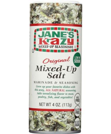Jane's Krazy Mixed Up Salt, 4 Ounce Garlic 4 Ounce (Pack of 1)