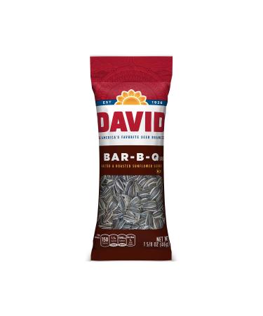 DAVID SEEDS Roasted and Salted Bar-B-Q Sunflower Seeds, 1.625 oz, 12 Pack BBQ