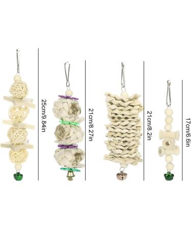 Yorgewd 7 Pack Bird Toys Natural Wood Small Bird Cage Toys Small Parrot Swing Chewing Toys for Budgies Small Parakeets Conures Love Birds Cockatiel Finches - Buy Online on SooperMarket.com