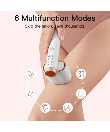 BoSidin IPL Laser Hair Removal Painless 2-in-1 Face Rejuvenation 6+1 Modes 6 Levels Permanent Hair Removal Kit for Women with Shaver & Goggles - Buy Online on SooperMarket.com
