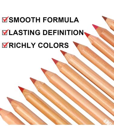 12 Colors Creamy Matte Lip Liner Pen Set - Long Lasting Waterproof High Pigment Makeup for Women | Daily Use Lip Liners Kit (Set A - Buy Online on SooperMarket.com