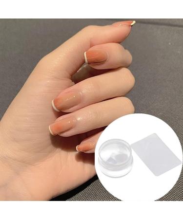 Buy Tossens Clear Jelly Nail Art Stamper & Transparent Silicone Template | International Shipping - Manicure Tool Set - Buy Online on SooperMarket.com