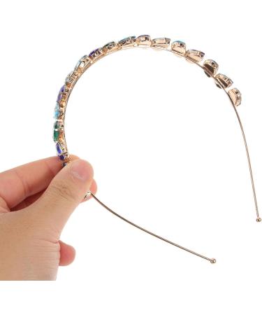 Minkissy Crystal Rhinestone Headband Anti-slip Wedding Bridal Headpieces Bling Hairbands Tiara Bridal Prom Party Hair Accessories for Women Girls (Blue Green) - Buy Online on SooperMarket.com