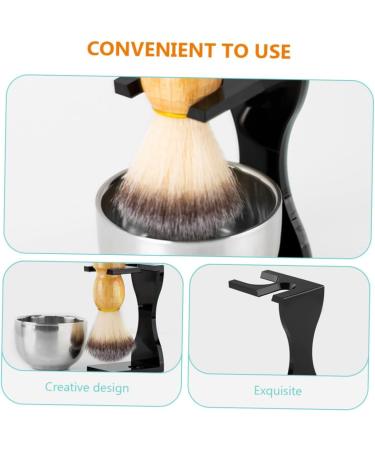 NOLITOY Men's Shaving Set - Black Suit Razor Holder Brush & Bowl | Premium Grooming Essentials for Effortless Shaving - International Shipping Available - Buy Online on SooperMarket.com