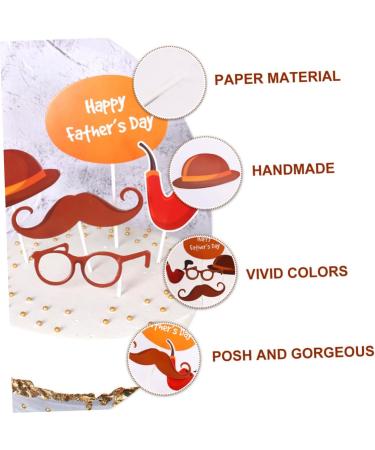 Warmhm 50 Pcs 10 Set Top Hat Father Glasses Cake Brown 10.6X8.5CM - Buy Online on SooperMarket.com