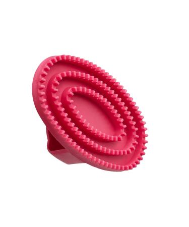 Bitz Rubber Horse Curry Comb (S) (Pink)