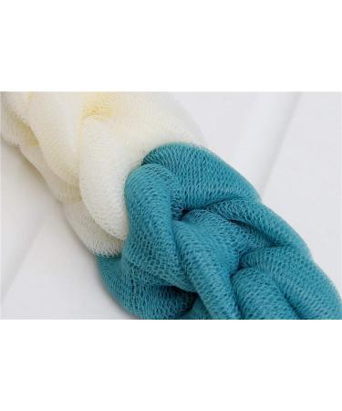 ZONGR Long Bath Loofah - Exfoliating Braided Mesh Back Scrubber Ball - Bule - Buy Online on SooperMarket.com