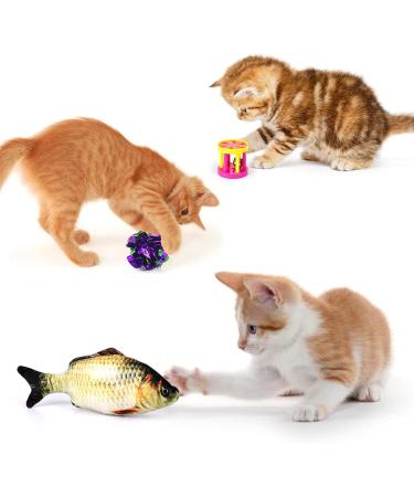 32 PCS Cat Toys Set - Interactive Variety Kitten Toys with Catnip, Feather Teaser, Crinkle Balls, and More - Buy Online on SooperMarket.com