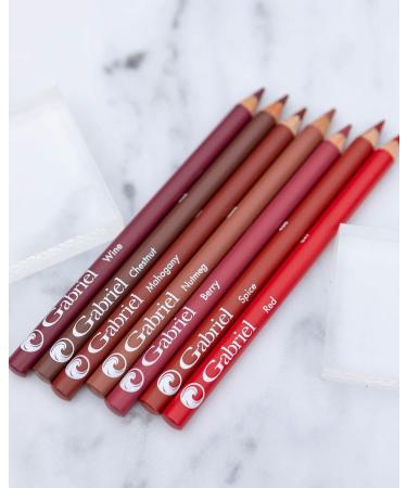 Gabriel Cosmetics Classic Lip Liner in Wine - Red Plum/Cool | Natural, Vegan & Gluten-Free with Jojoba Seed Oil and Aloe | 0.04 Oz - Buy Online on SooperMarket.com