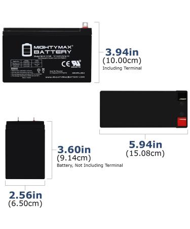 Mighty Max Battery 12V 9AH SLA Replacement - Compatible with Power Patrol SLA1069 | International Shipping Available - Buy Online on SooperMarket.com