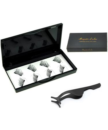 No Glue Magnetic Eyelashes  Lashes Natural Look  Lightweight & Easy to Wear Best 3D Reusable Magnet Lashes Extensions with Tweezers 1 Count (Pack of 1)