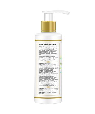 Mom & World Tear Free Baby Shampoo with Organic Moroccan Argan Oil and Oats Extract 200ml - Gentle and Nourishing Formula - Buy Online on SooperMarket.com