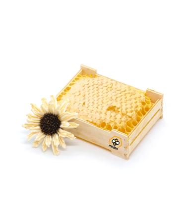 Raw Honeycomb Of Wildflowers In Wooden Frame - Directly From Bee Hive - 300g