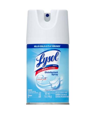 Lysol Disinfectant Spray, Crisp Linen, 7 Ounce (Pack of 2)