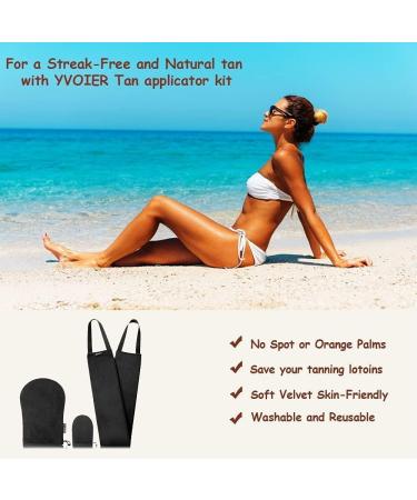 YVOIER Self Tanning Mitt Applicator - Fake Tan Mitt with Inner Elastic Finger Loops Set of 3 Self Tan Mitt Tanning Gloves with Mini Tan Mitt Lotion Applicator for Back for a Natural Streak-Free Look - Buy Online on SooperMarket.com