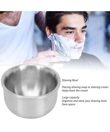 Professional Shaving Foam Mug - Portable Stainless Steel Shaving Bowl for Home & Travel - Buy Online on SooperMarket.com