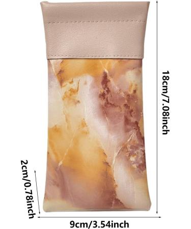 Facynde Water-Repellent Sunglasses Case - Marble PU Leather Squeeze Top Bag for Men & Women - Soft Stylish Pink Glasses Holder - Buy Online on SooperMarket.com