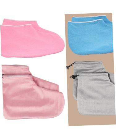 Amosfun 2 Pair Paraffin Wax Warmer Paraffin Wax Booties Paraffin Bath Liners Wax Foot Covers Moisturizing Booties Hot Spa Wax Foot Moisturizing Socks Cotton Foot Strap Foot Bag Heel Work 28x20cm Pink - Buy Online on SooperMarket.com