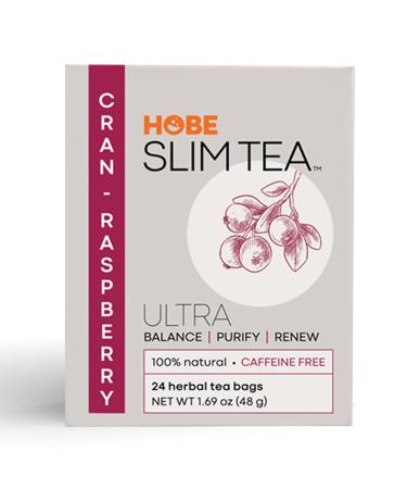 Hobe Labs Ultra Slim Tea Cran-Raspberry Caffeine Free 24 Herbal Tea Bags 1.69 oz (48 g)